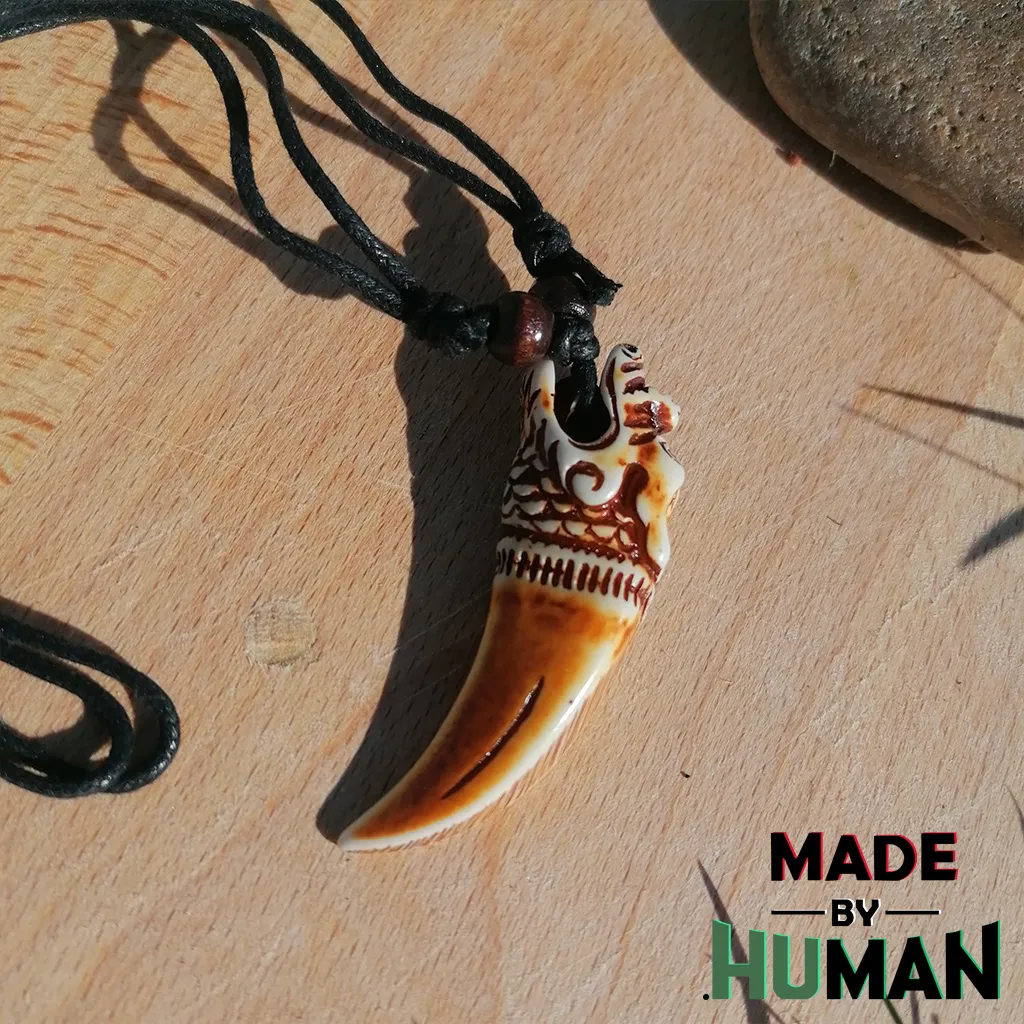 Harcos Amulett Nyaklánc Sárkányfejjel_3